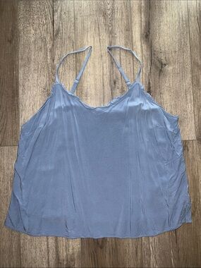 Old Navy Light Blue Satin Camisole Tank